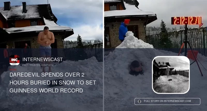 Daredevil Spends Over 2 Hours Buried in Snow to Set Guinness World Record - Internewscast Journal