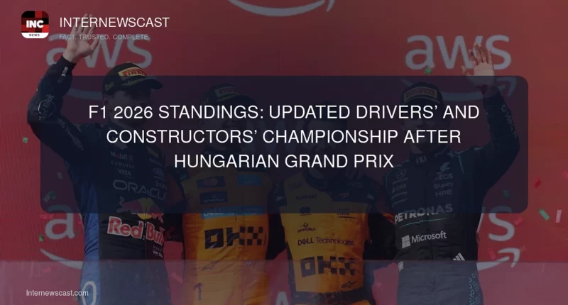 F1 2026 Standings: Updated Drivers’ and Constructors’ Championship After Hungarian Grand Prix - Internewscast Journal