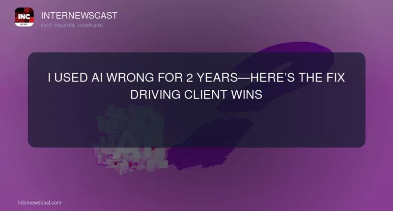 I Used AI Wrong for 2 Years—Here’s the Fix Driving Client Wins - Internewscast Journal