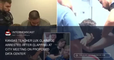 Kansas Teacher Lux Claridge Arrested After Clapping at City Meeting on Proposed Data Center - Internewscast Journal