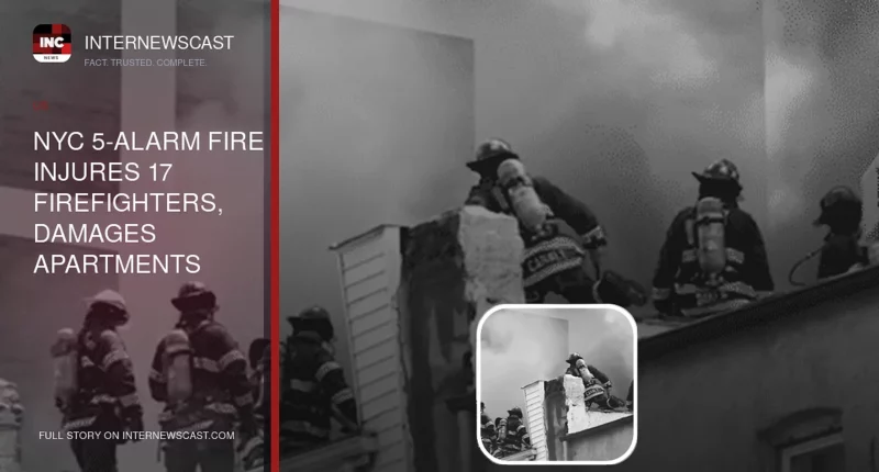 NYC 5-Alarm Fire Injures 17 Firefighters, Damages Apartments - Internewscast Journal