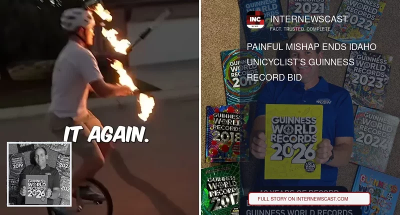 Painful Mishap Ends Idaho Unicyclist’s Guinness Record Bid - Internewscast Journal