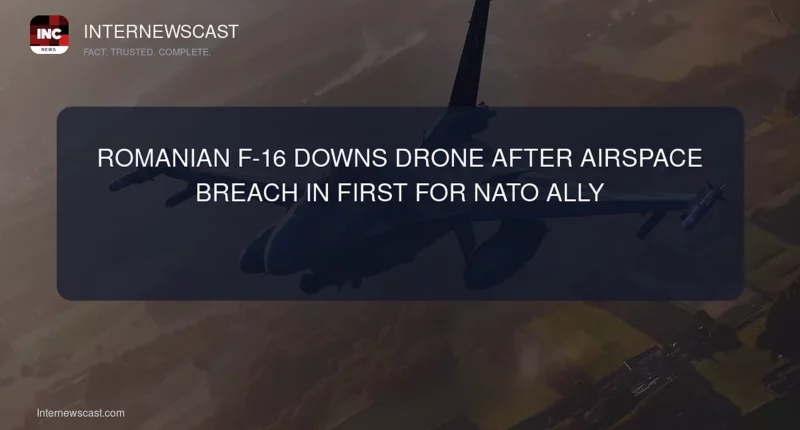 Romanian F-16 Downs Drone After Airspace Breach in First for NATO Ally - Internewscast Journal