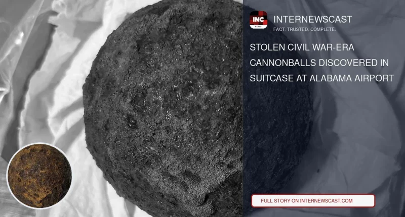 Stolen Civil War-Era Cannonballs Discovered in Suitcase at Alabama Airport - Internewscast Journal