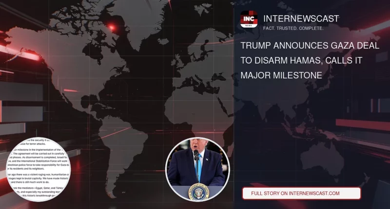 Trump Announces Gaza Deal to Disarm Hamas, Calls It Major Milestone - Internewscast Journal