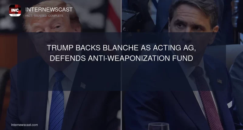 Trump Backs Blanche as Acting AG, Defends Anti-Weaponization Fund - Internewscast Journal