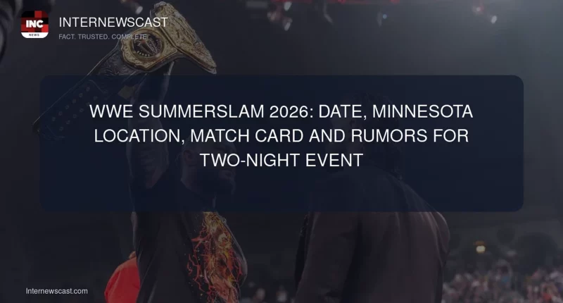 WWE SummerSlam 2026: Date, Minnesota Location, Match Card and Rumors for Two-Night Event - Internewscast Journal