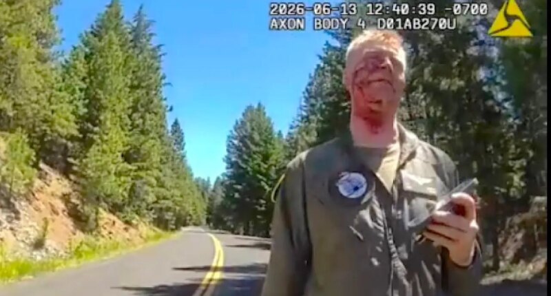 Bloodied, ejected Marine Corps pilot seen calm and collected after Washington crash destroys aircraft