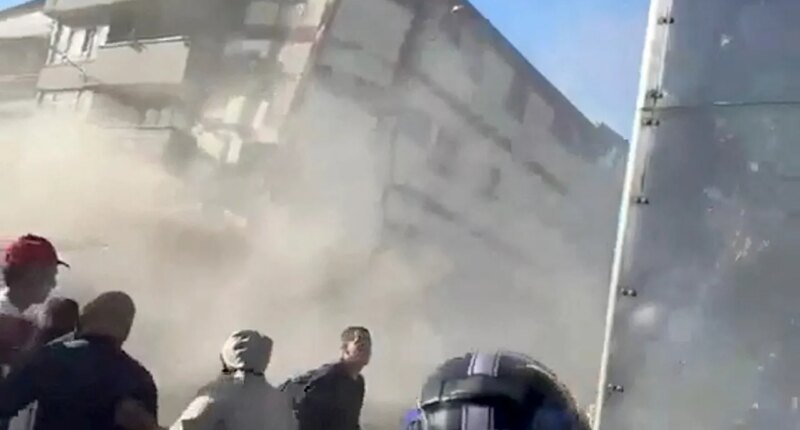 Colombia building collapses on camera as earthquake brings death, destruction