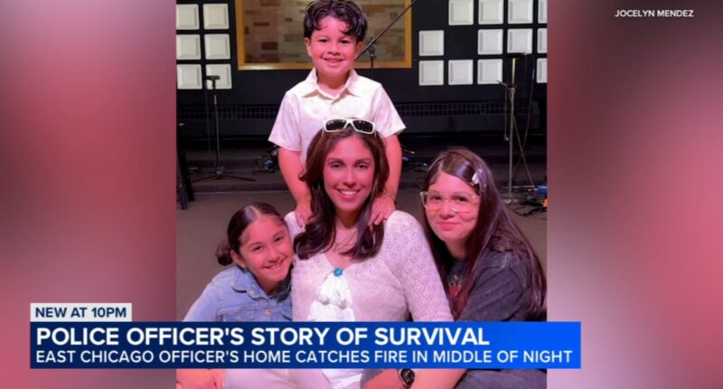 Community rallies to help East Chicago Police Officer Jocelyn Mendez, children after fire that destroyed the Harvey townhome