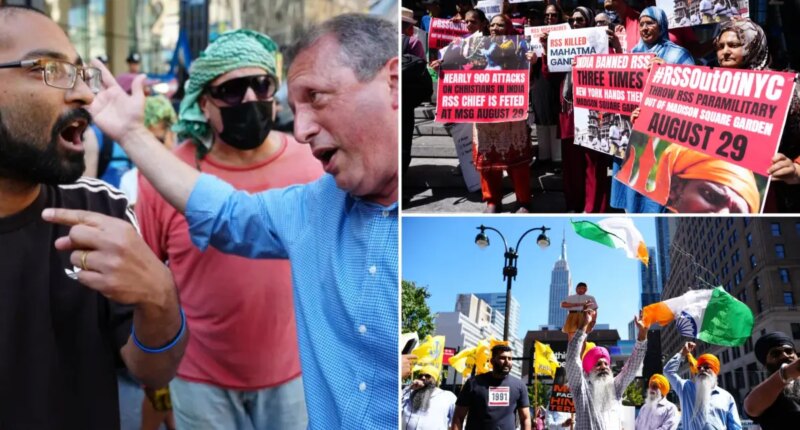 Dem pol Brad Lander ripped as 'Zionist balls--k' by lefty protesters outside Hindu-nationalist speech