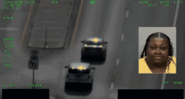 Martin County sheriff’s deputies track a vehicle before the arrest of Moniquie Love Turnbull in Florida