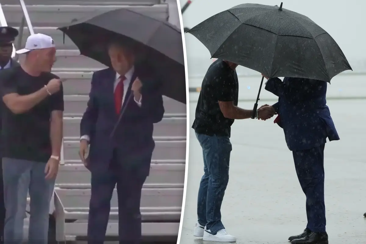 Pat McAfee Greets President Trump Before ESPN’s Patriot Games