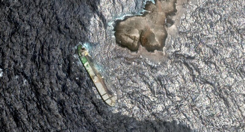 Satellite images show evidence of oil leak spreading from sanctioned vessel near Oman