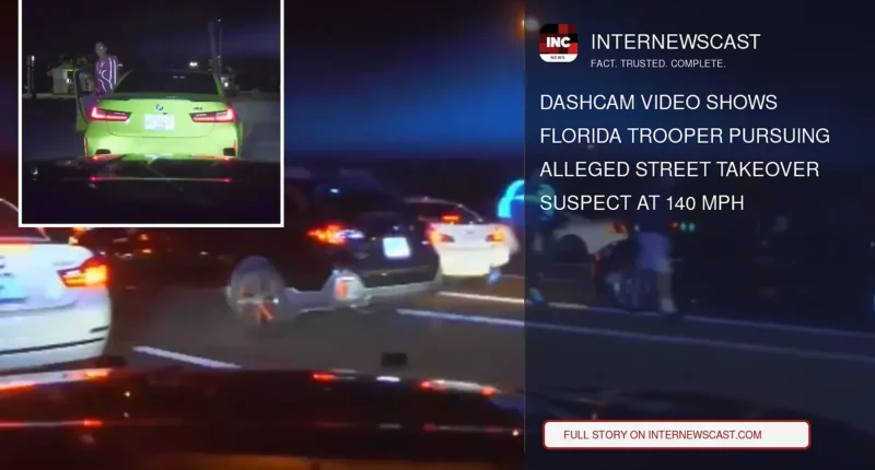 Dashcam Video Shows Florida Trooper Pursuing Alleged Street Takeover Suspect at 140 MPH - Internewscast Journal