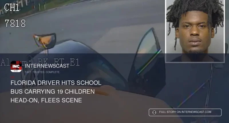 Florida Driver Hits School Bus Carrying 19 Children Head-On, Flees Scene - Internewscast Journal