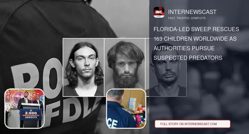 Florida-Led Sweep Rescues 163 Children Worldwide as Authorities Pursue Suspected Predators - Internewscast Journal