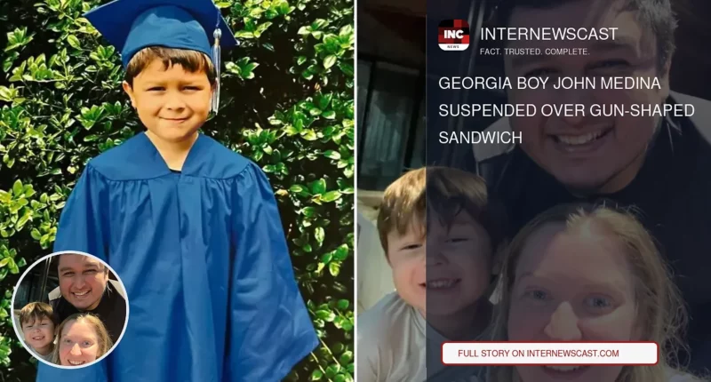 Georgia Boy John Medina Suspended Over Gun-Shaped Sandwich - Internewscast Journal