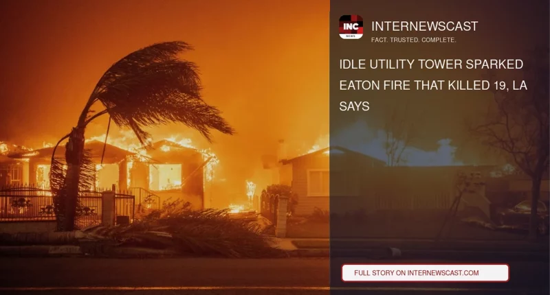 Idle Utility Tower Sparked Eaton Fire That Killed 19, LA Says - Internewscast Journal