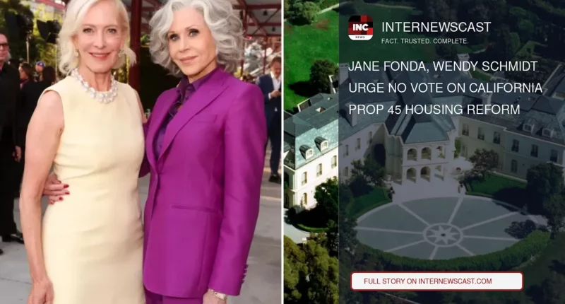 Jane Fonda, Wendy Schmidt Urge No Vote on California Prop 45 Housing Reform - Internewscast Journal
