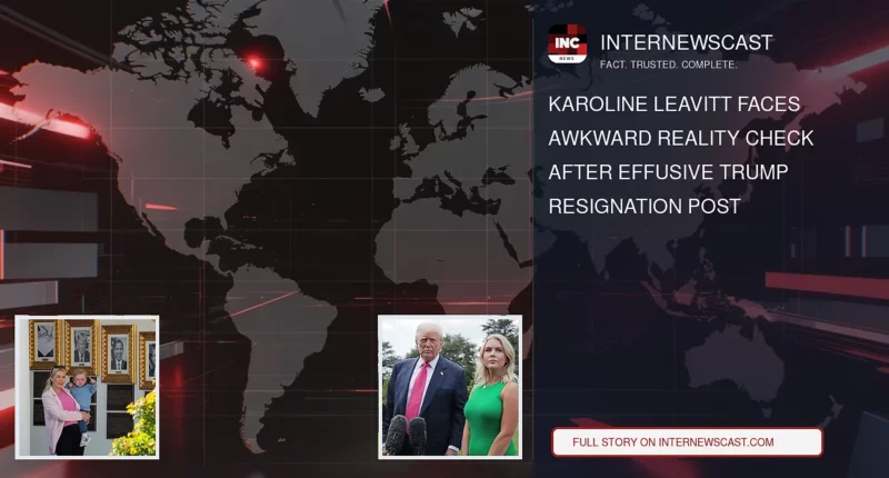 Karoline Leavitt Faces Awkward Reality Check After Effusive Trump Resignation Post - Internewscast Journal