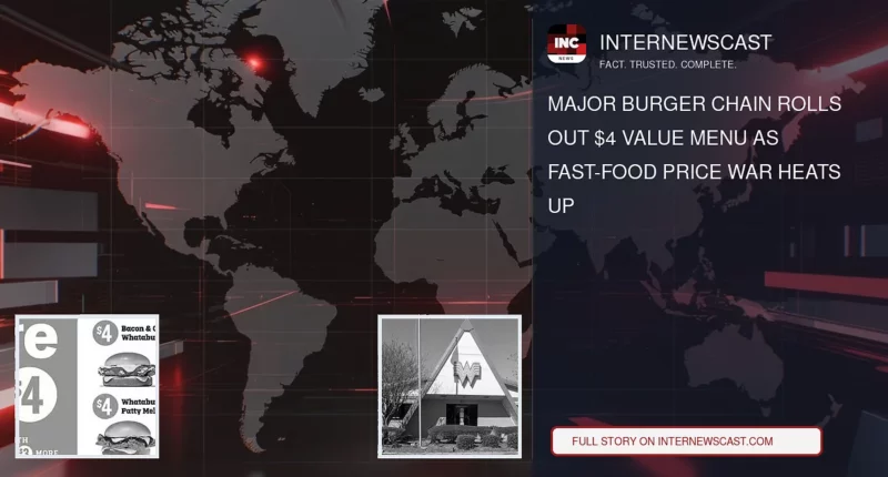 Major Burger Chain Rolls Out $4 Value Menu as Fast-Food Price War Heats Up - Internewscast Journal