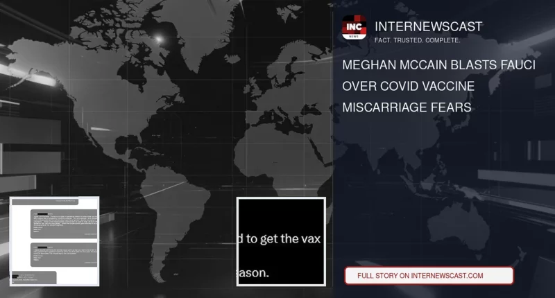 Meghan McCain Blasts Fauci Over COVID Vaccine Miscarriage Fears - Internewscast Journal