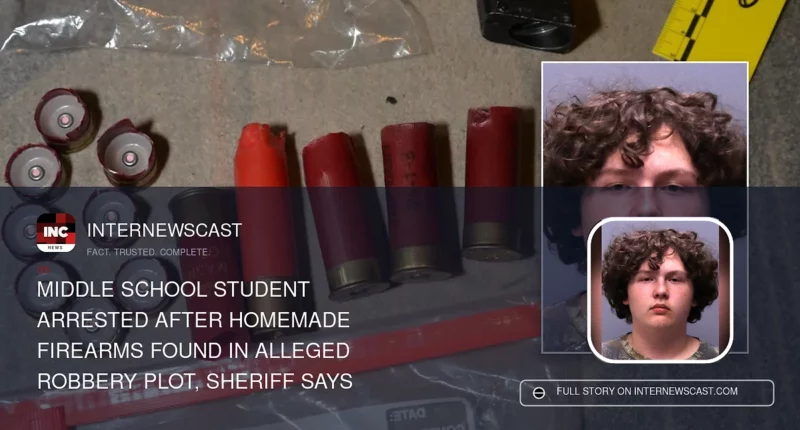 Middle School Student Arrested After Homemade Firearms Found in Alleged Robbery Plot, Sheriff Says - Internewscast Journal