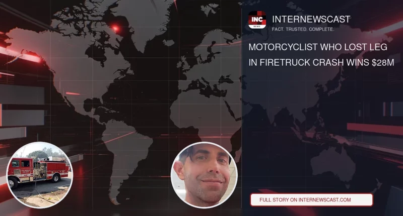 Motorcyclist Who Lost Leg in Firetruck Crash Wins $28M - Internewscast Journal