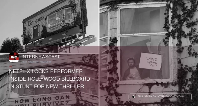 Netflix Locks Performer Inside Hollywood Billboard in Stunt for New Thriller - Internewscast Journal