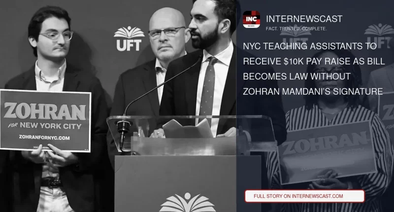 NYC Teaching Assistants to Receive $10K Pay Raise as Bill Becomes Law Without Zohran Mamdani’s Signature - Internewscast Journal