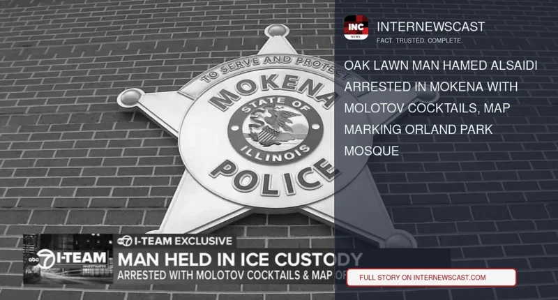 Oak Lawn Man Hamed Alsaidi Arrested in Mokena With Molotov Cocktails, Map Marking Orland Park Mosque - Internewscast Journal