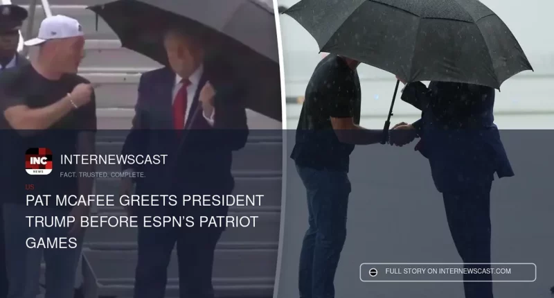 Pat McAfee Greets President Trump Before ESPN’s Patriot Games - Internewscast Journal