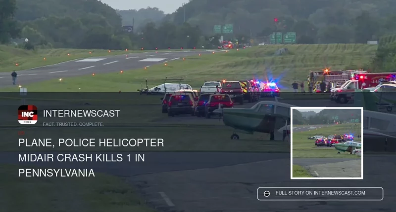 Plane, Police Helicopter Midair Crash Kills 1 in Pennsylvania - Internewscast Journal