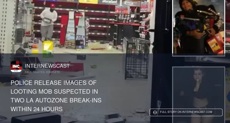 Police Release Images of Looting Mob Suspected in Two LA AutoZone Break-Ins Within 24 Hours - Internewscast Journal