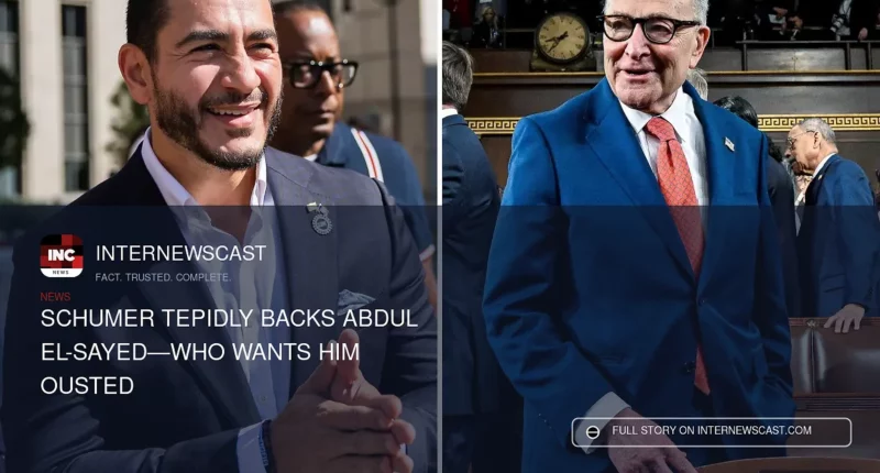 Schumer Tepidly Backs Abdul El-Sayed—Who Wants Him Ousted - Internewscast Journal