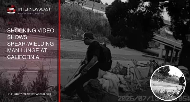 Shocking Video Shows Spear-Wielding Man Lunge at California Police - Internewscast Journal