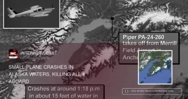 Small Plane Crashes in Alaska Waters, Killing All 4 Aboard - Internewscast Journal