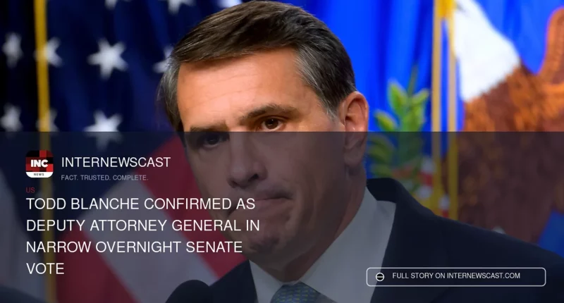 Todd Blanche Confirmed as Deputy Attorney General in Narrow Overnight Senate Vote - Internewscast Journal