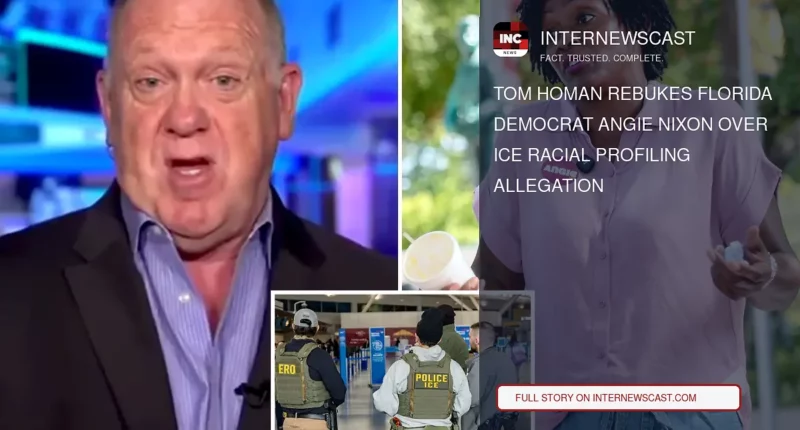 Tom Homan Rebukes Florida Democrat Angie Nixon Over ICE Racial Profiling Allegation - Internewscast Journal