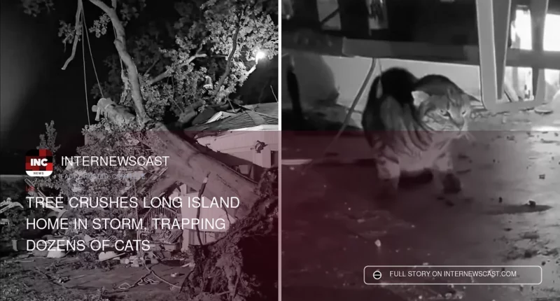 Tree Crushes Long Island Home in Storm, Trapping Dozens of Cats - Internewscast Journal
