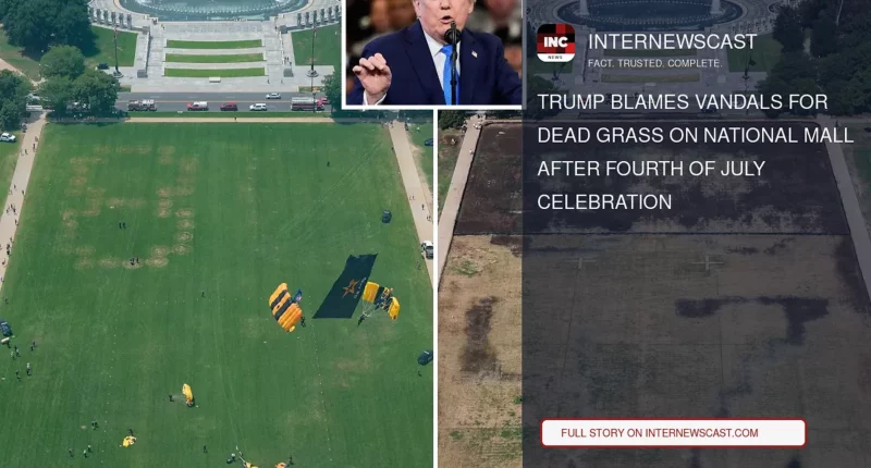 Trump Blames Vandals for Dead Grass on National Mall After Fourth of July Celebration - Internewscast Journal