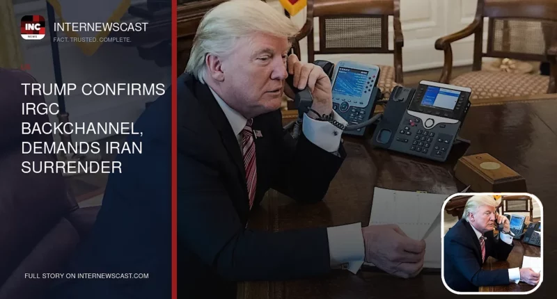 Trump Confirms IRGC Backchannel, Demands Iran Surrender - Internewscast Journal