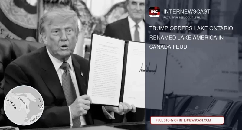 Trump Orders Lake Ontario Renamed Lake America in Canada Feud - Internewscast Journal