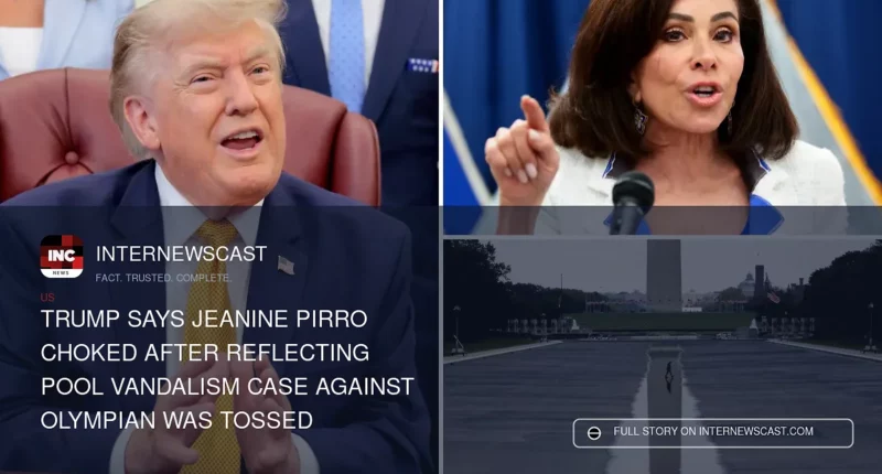 Trump Says Jeanine Pirro Choked After Reflecting Pool Vandalism Case Against Olympian Was Tossed - Internewscast Journal