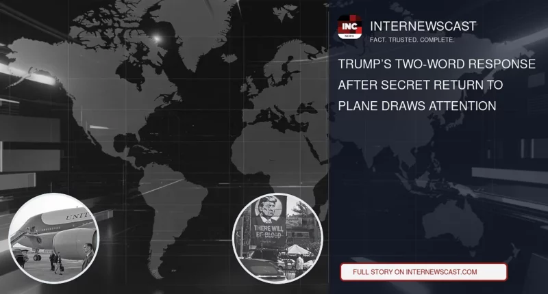 Trump’s Two-Word Response After Secret Return to Plane Draws Attention - Internewscast Journal