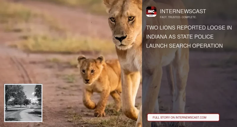 Two Lions Reported Loose in Indiana as State Police Launch Search Operation - Internewscast Journal