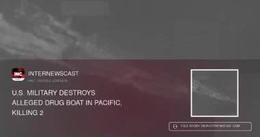 U.S. Military Destroys Alleged Drug Boat in Pacific, Killing 2 - Internewscast Journal