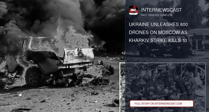 Ukraine Unleashes 800 Drones on Moscow as Kharkiv Strike Kills 10 - Internewscast Journal