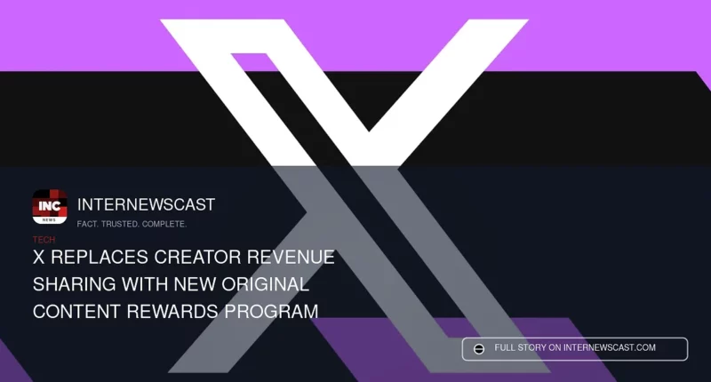 X Replaces Creator Revenue Sharing With New Original Content Rewards Program - Internewscast Journal